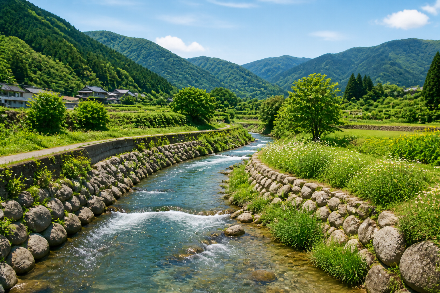 自然と調和した河川